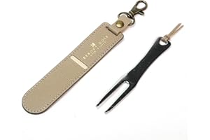 パターカバーホルダーになるグリーンフォーク＆本革カバー ゴルフ フォーク ステンレス プレゼント 革 おしゃれ ケース ゴルフグッズ