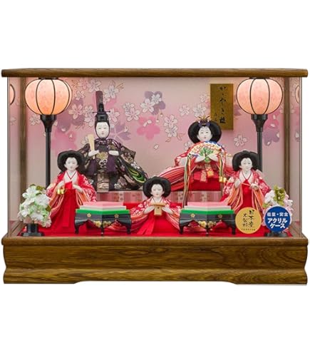 Amazon | 雛人形 木目込み ケース入り ひな人形 15人 十五人 初節句