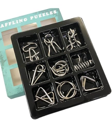 Amazon.co.jp: MIFO 知恵の輪9点セット メタル製 難易度初級 : おもちゃ