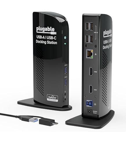 USB C Docking Station Dual DisplayPort, 9 in 1 Laptop Docking Station Dual Monitor Adapter USB C