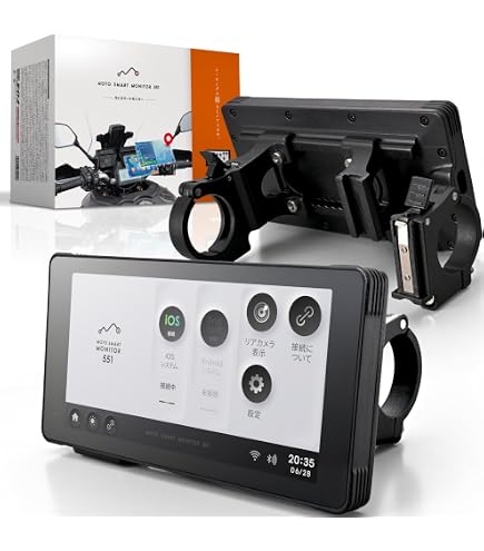 Amazon.co.jp: 【超薄型+USB給電可能】バイク用 スマートモニター