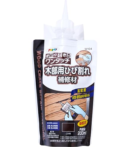 Amazon.co.jp: アサヒペン 充填材 木部補修材 320ml こげ茶 木材 