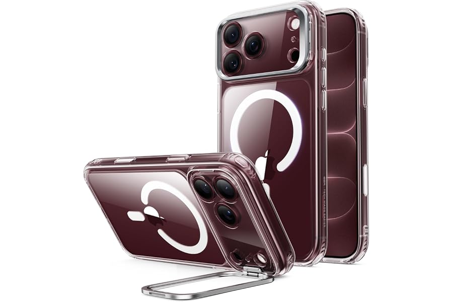 ESR Classic Hybrid for iPhone 18 Pro Max/17 Pro Max Case with Flex Stand | Long-Lasting Anti-Yellowing, Camera Kickstand, Com