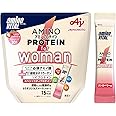 味の素 アミノバイタル アミノプロテイン for woman ストロベリー味 スティック 30本入パウチ アミノ酸 BCAA EAA ソイプロテイン コラーゲン ダイエット 女性