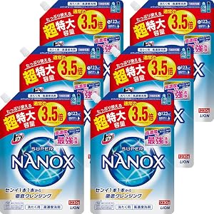 【ケース販売 大容量】トップ スーパーナノックス 蛍光剤・シリコーン無添加 高濃度 洗濯洗剤 液体 詰め替え 超特大12…