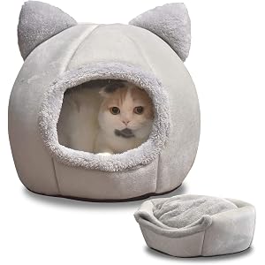 [Daish] 猫ベッド ペットベッド 暖かい 猫用品 ペットソファー 洗える ふわふわ クッション付