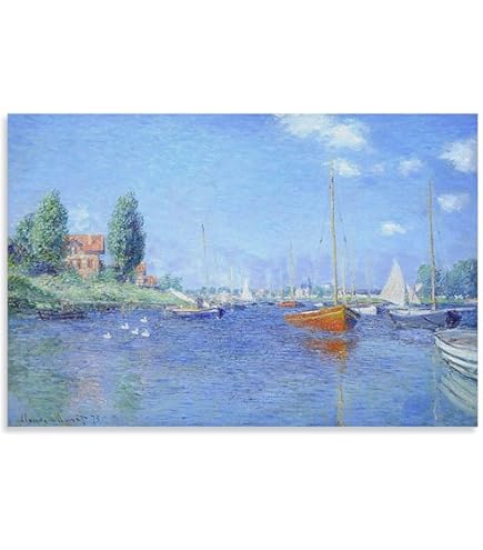 額装済/ダリアの咲く庭 1873年/クロード モネ/ポスター/インテリア/アート ポスター アート アルジャントゥイユのモネの家の庭（ダリアの