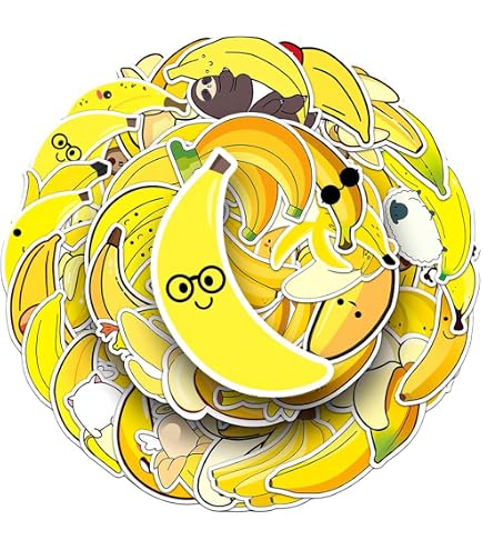 Banana Fruit Planner Stickers - 208-Pack, 0.5 Inch For Bullet Journals, Calendars & Scrapbooks