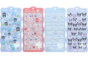 サンスター文具 ボンボンドロップシール サンリオ2 churukira 【4個セット】N はぴだんぶい ハローキティレッド シナモロール クロミ