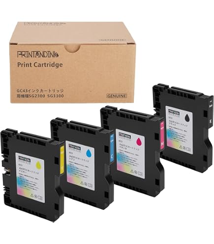 Amazon.co.jp: リコー RICOH用 GC43 SGカートリッジ 4色セット GC43
