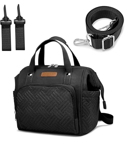 thumbnail image 2 of Mezza Micro Leather Diaper Bag - 2-in-1 Stroller Organizer & Crossbody Purse For Moms 2 of 13