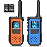 NXGKET Walkie Talkies for Adults 2 Pack, Rechargeable Long Range Walkie Talkie 2 Way Radios 22 Channels VOX Scan LCD Display 