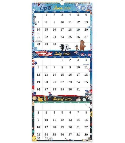 2026 Wall Calendar - 3 Month Calendar 2026 Vertical, Jan 2026