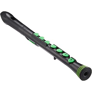 NUVO ヌーボ プラスチック製管楽器 Recorder+ ソプラノリコーダー ジャーマン式 シリコンキー仕様 Black/Green N320RDBGR 【国内正規品】