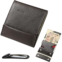 Amazon | [アブラサス] 薄い財布 レザー 薄型 日本製 ダークグリーン