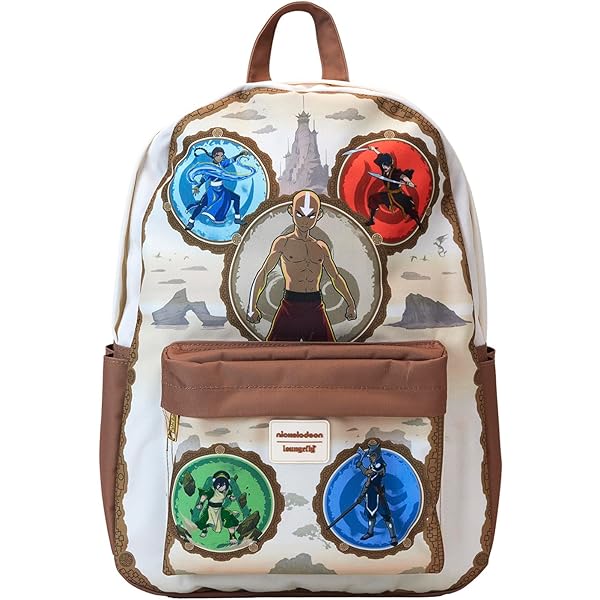 Avatar The Last Airbender 13 Inch Sleeve Laptop Backpack, Appa Yip Yip Padded Computer Bag for Commute or Travel, Multi, Brown Clothing, Shoes & Accessories