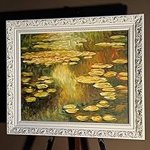 ☆【3枚セット】 MMA メトロポリタン美術館 モネ 睡蓮の池 絵画 油彩 油絵 モネ【睡蓮の池】※イスラエル博物館 - 手描き 絵画（油絵複製画
