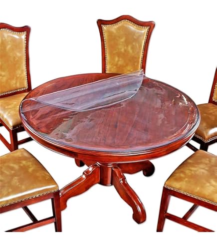 28 X 60 Inch Crystal Clear Dining Table Protector Plastic PVC Vinyl Tablecloth Large Desk Pad Mat Wooden Furniture Coffee Glass Side Waterproof Rectangular Table Cloth Top Protection Countertop Cover