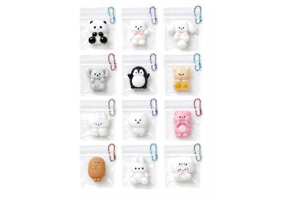 ミニスクイーズキーホルダー 12個セット ぷにぷにもちもち水感 ボールチェーン付き ストレス解消グッズ 握るおもちゃ 感覚玩具 子供大人プレゼント、A | すくいーず感覚のメロジョイな水感シリコン製スクイーズキーホルダーの12個セット。ボールチェーン付きでバッグやリュック、鍵にワンタッチ装着可能。子供の感覚遊びから大人の癒しまで幅広く活躍。ギフトや景品にも喜ばれる人気の一品。