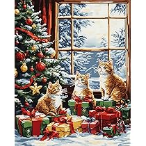 クリスマスツリー他　11点セット　刺繍　クロスステッチ　完成品 Amazon | クリスマス クロスステッチ キット、クリスマスツリー,11 CT