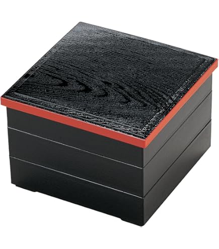 山中漆器　三段重箱　４個セット 山中漆器 三段重箱 4個セット