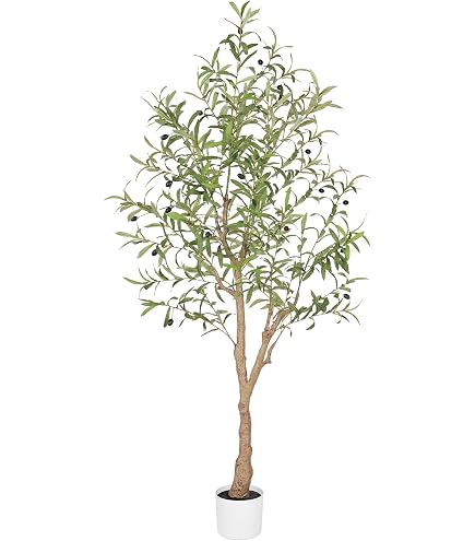 Amazon｜人工観葉植物 フェイクグリーン オリーブ 高さ150CM 光触媒 消