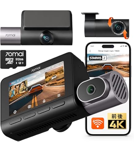 ★値下★70mai DashCam4k A800SEドライブレコーダー前後カメラ 70maiドライブレコーダー4K A800S