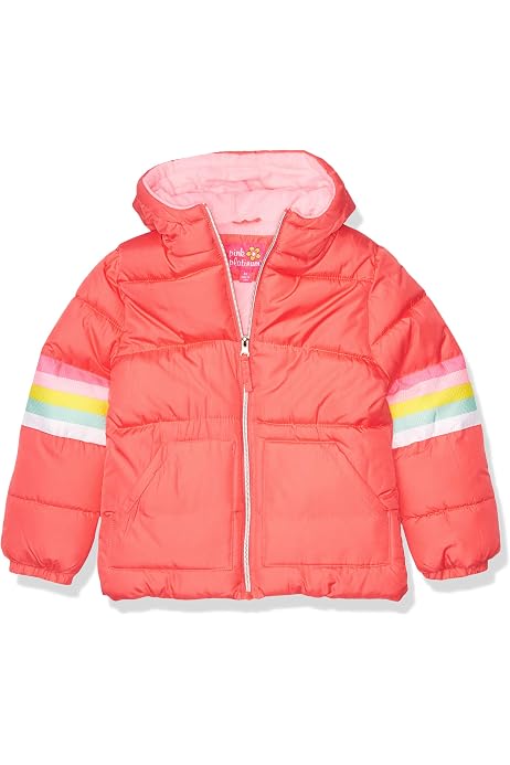 Pink Platinum Girls' Puffer Jacket 