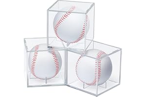Alvailis サインボールケース 3個セット コレクションケース アクリル ディスプレイケース 防塵 UVカット付き アンチエイジング 野球ボール 劣化・変色防止 透明 保護ケース 硬式野球ボール対応 記念ボール・ホームランボールの展示に