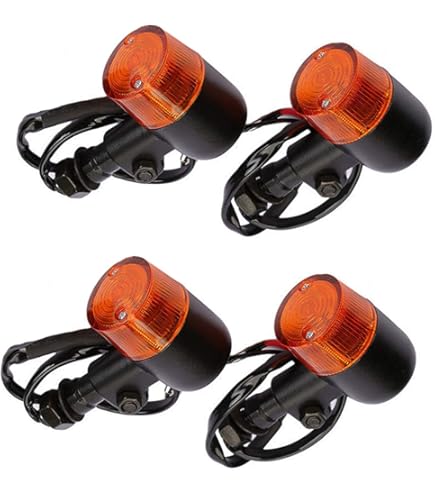 Amazon | 汎用 角型ウィンカー 黄ばみ/ブラック 2個 ロング