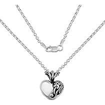 A&G シルバーペンダントトップ アクセサリー ハート A&G エーアンドジー クロスリンク ハート ネックレス シルバー系