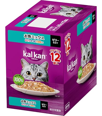 Amazon.co.jp: カルカン パウチ 成猫用 60g×12袋 お魚ミックス まぐろ