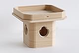 国産 ひのき 三宝 三方 4寸 ■ 神棚用 高級 桧 神具 高さ10.7cm (4寸 単品)