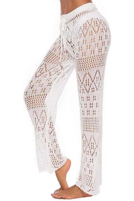 Ayliss Women Crochet Lace Swim Pants 
