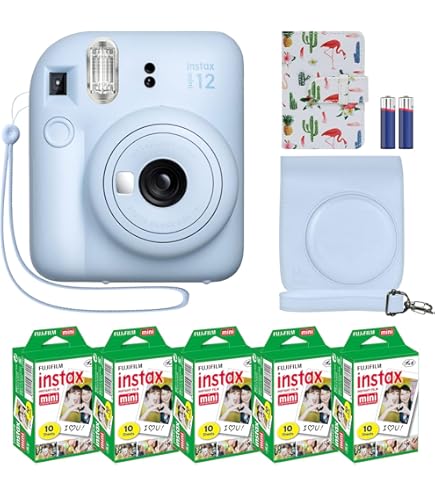 40 Piece Fujifilm Instax Mini 11 9 8 90 70 Camera Accessories - Travel Kit Bundle - Backpack Shoulder Bag, Lens Cleaning Cloth, Strap, Washi Tape, Stickers, Photo Frames, Album