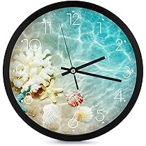 海と砂浜の掛け時計 直径約25cm 71XnJW-cflL._AC_UL210_SR210,