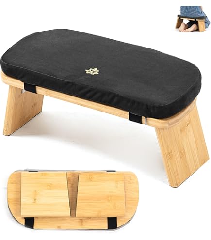 Belari Teak Meditation Bench - Meditation Seat - Meditation Stool Kneeling Meditation Chair Portable Folding Meditation Bench Seiza Yoga Meditation Bench Prayer Bench Teak Blcr1000 - View #8