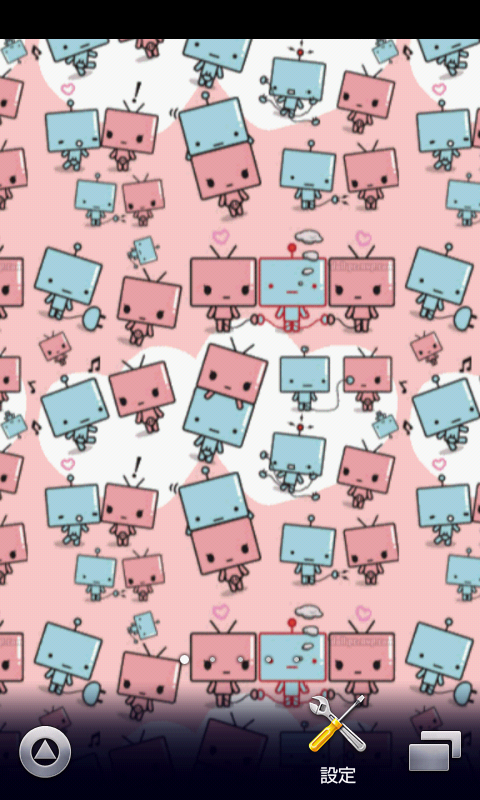 Amazon Co Jp かわいいロボット模様壁紙 スマホ待受壁紙