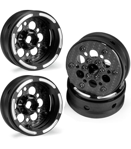 AMK Carbon Fiber 12mm Hex 2.2 Beadlock Wheels (4Pcs) - For 1/10 RC Crawlers Axial TRX4 SCX10 Enduro - View #8