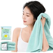Amazon｜【2分56秒速乾】ヘアドライタオル 超吸水 ふわふわ やわらか