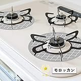東洋アルミ ガスマット リング 形状 水洗い 薄いsoftタイプ モロッカン グレー 直径約24cm 2枚入 S3154
