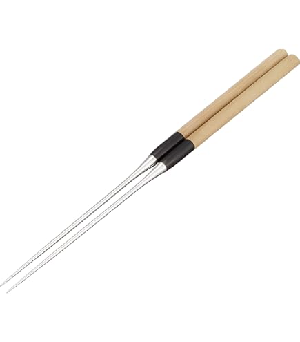 Amazon｜金口製作所 本焼ステンレス黒合板六角柄盛箸 150mm 2115