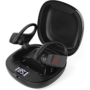 【進化版 完全ワイヤレスイヤホン スポーツ】Xunpuls Bluetooth 5.0 イヤホン 耳掛け 自動/ON/OFF/ペアリング IPX5防水 bluetooth イヤホン 左右分離型 Siri対応 音量調節 ボタン式 ブルートゥースイヤホンマイク内蔵 マグネット搭載 iPhone/ipad/Android適用 日本語説明書付き