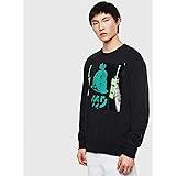 (ディーゼル) DIESEL メンズ スウェット プリント スウェットシャツ 00SGW30KAXU