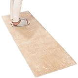 オカ 乾度良好Dナチュレ ロングマット ベージュ 約50cm×150cm (キッチンマットや玄関マット、リビングマットなど多目的に)