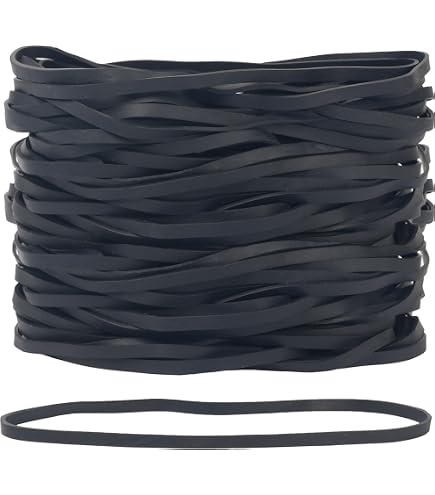 Elásticos Grandes Foshine - 7 Polegadas | Pacote Com 120 Unidades | Preto | Uso Geral