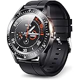 スマートウォッチ 最新版 Bluetooth5.0 活動量計 歩数計 丸型 フルタッチスクリーン 多機能 スマートブレスレット スポーツウォッチ IP67防水 ストップウォッチ 万歩計 腕時計 目覚まし時計 長座注意 長時間待機 多運動モード 電話着