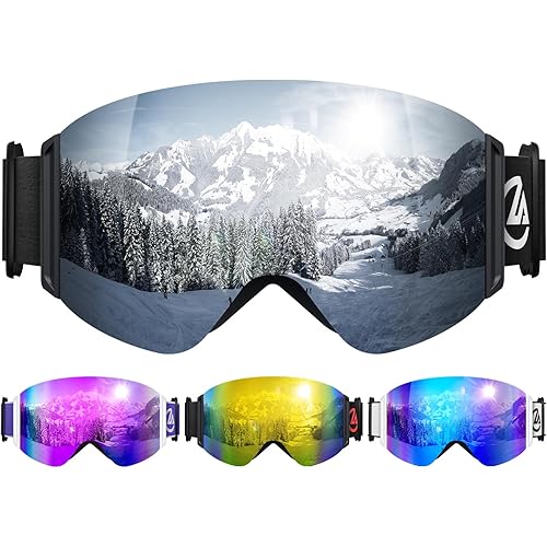 [ElektraX] スキーゴーグル スノボ ゴーグル 【2026アップグレード・イタリア製レンズ・UV400保護】 スノーボード ゴーグル 眼鏡対応 曇り止め OTG広視野 球面レンズ ダブルレンズ 曇り止めレンズ 100%UVカット 紫外線防止 