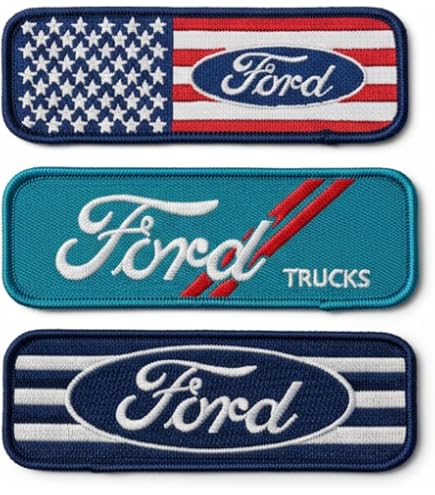 Customised Ford Embroidered Badges Brand Car Logo Embroidery Patches Factory Chi