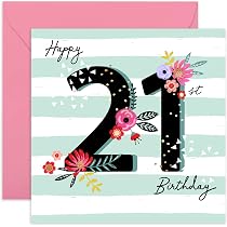 GIFTING GIGGLES 3D-Pop-Up Geburtstagskarte Zum 21. – Mit Glitzer, Umschlag & Siegel, Für Frauen & Männer